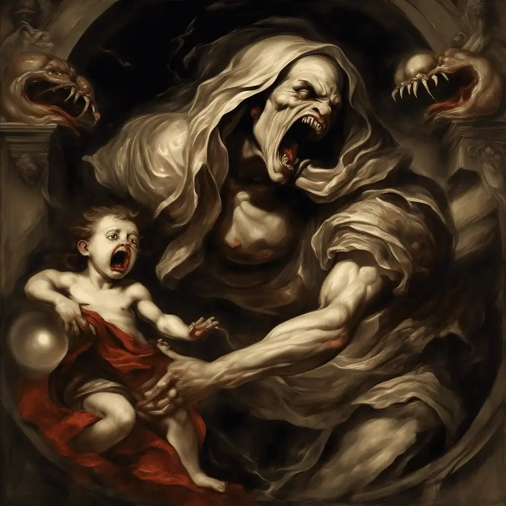 Saturn Devouring his Child – Giulia Lama