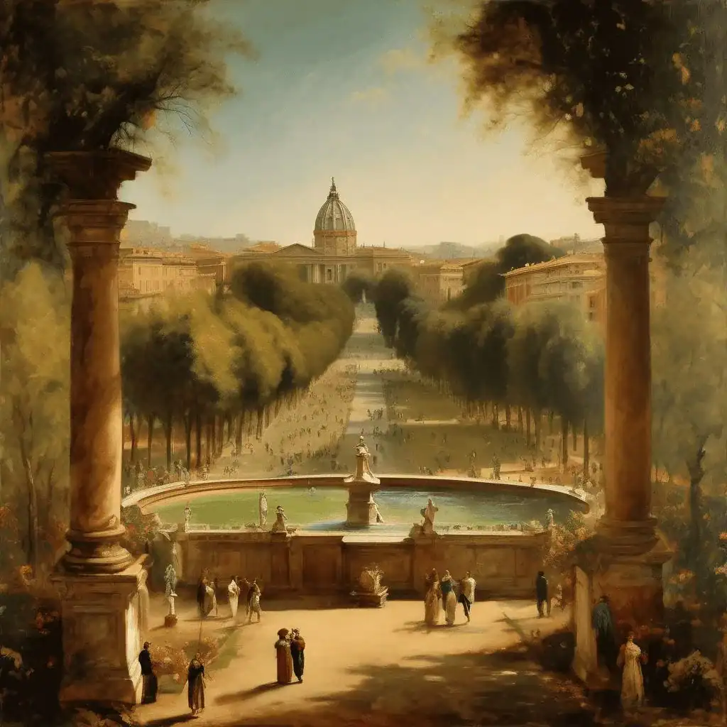 View of the Royal park in Rome – Vito d’Ancona